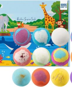 Sprudelbad-Kugel mit Spielzeug 12 Stück bunte sprudelnde Strumpffüller | Badespielzeug-Set für Kinder für Geburtstagsparty, Kindertag, Erntedankfest, , Mädchen, und