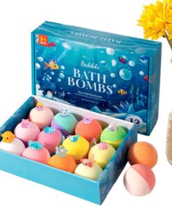 Badeball für Kinder 12 Stück Badezubehör | Natürliche Duschbälle für Geburtstag, Ferien, Sommer, Reisen, Zuhause, Kinderbetreuung, Bad, WC, Gästetoilette, Hotel