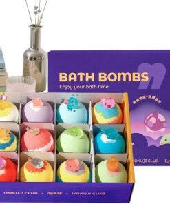 Badebälle für die Badewanne 12-teiliges Set handgemachte bunte | Badeschaum Spielzeug für Spa Zuhause Reise Hotel Entspannung Spiel Kinder Mädchen