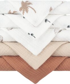 Babytuchmasse 5pcs Burp Stoff Weich Atmungsaktives Waschstoff Kleinkind Baumwolltuch Sabbert Lätzchen Gesichtspunkt Neugeborenes Essentiell