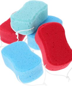 OUNONA Bade und Peelingschwämme im Bad Zufälliger Stil Zufällige Farbe 5 Stück aus Natürlichen Algen Fördert Gesunde Haut und Aktiviert die Durchblutung für Tägliche Körperreinigung