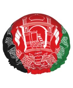 Doppelschichtige Duschhaube, Motiv: Flagge von Afghanistan, wiederverwendbar, leicht und weich, Badehaube für Frauen