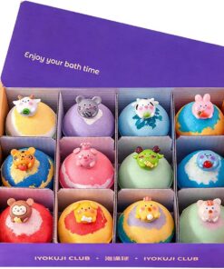 Schaumbad für Erwachsene 12 Stück parfümierter Badezusatz | Schaumbadekugeln mit Spielzeug Geschenkset für Reise, Zuhause und