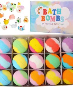 Badekugeln Für Kinder Mit Spielzeug - 15 Stück Badeprodukt,Kinder-Badball-Set,für Mädchen Feiertag Spielverabredungen Sommer Reisen Badezimmer Hotel Zuhause Kindertagesstätte Toilette