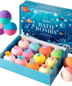 Badeball für Kinder,12 Stück zur Körperreinigung - Sprudelbad Bälle - für Geburtstag, Feiertag, Reise, Zuhause, Kita, Gäste-WC, Hotel, Bad