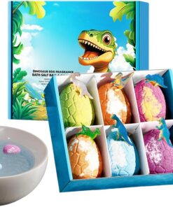 Badebälle für Kinder mit Spielzeug 6 Stück Dinosaurier-Motiv zur | Natürliche Badekugeln für , Geburtstag, Ferien, Sommer, Reisen, Zuhause, Bad, WC, Hotel