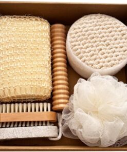 Badeschwämme Für Die Dusche Massagestab Nagelbürste Set | Peelingball Fußfeile Körperschwämme Für Damen, Herren, , Geschenk
