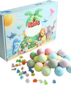 Badeball | Natürlicher Blasenspaß Körperpflegeprodukte,24-teilige Kids-Badebälle als Körbefüller - für zu Hause, Tagesstätte, Badewanne, Hotel, Geburtstagsfeier, Mädchen und