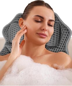 Badewannenkissen Für Kopf Und Nacken, 4D-Badewannenkissen, Badekissen, Wasserdichtes Spa Kissen Mit Kopfstütze, Stützt Den Kopf
