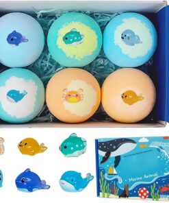 Sprudelbad Ball 6 Stück erfrischender Körperreiniger für die Dusche | Schaumbad Dusche Mit Tierspielzeug geeignet für Zuhause, Badewanne, Reisen, Hotel, Spa, Kinder, und Mädchen