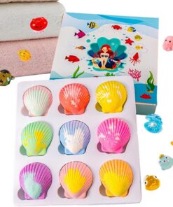 Badebälle | Pflegeprodukte Mit Spielzeug Im - 9-Teiliges Buntes Salzbadekugel-Set | Für Kinder Mädchen Zuhause Reise Hotel Badezimmer Badewanne