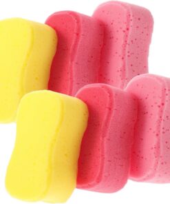 8 Stück Badeschwämme in Einfacher Form aus Schwamm | Erwachsene und Kinder, Erzeugt Reichhaltigen Schaum, Entfernt Abgestorbene Haut Zufällige Farbe