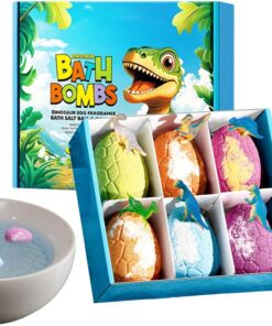 Badebälle für Kinder mit Spielzeug 6-teiliges Dinosaurier-Thema zur | Natürliche Badekugeln für Mädchen Reise Bad Gästezimmer Hotel Zuhause Kinderbetreuung