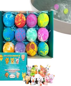 Handgefertigter Badeball 12-teilige sanfte beruhigende Reinigung mit | Badebälle mit Duft für die Wanne Kinder, Mädchen, , , Feiertag, Schlafenszeit und Geburtstag