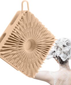 Haarmassagegerät für Kopfhaut, Shampoobürste, Körperreiniger, 2 in 1 | weiche doppelseitige Bürste für Bad und Dusche der Kopfhaut, Luffa-Bürste für empfindliche Frauen, Männer