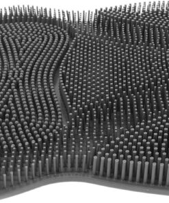 VALICLUD Silikon Fußschrubbermatte mit Saugnäpfen Rutschfeste Dusch Badematte und Rückenschrubber Pad Fußmassagegerät für Dusche und Badewanne Hautfreundlich und Pflegend