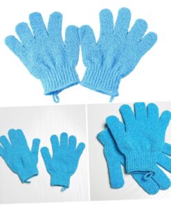 OUNONA Badehandschuh für Peeling Dusche und Sauna Beidseitig Verwendbar mit Fünf Fingern für Herren und Damen Einfach zu Reinigen und Anzuwenden