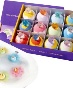 Schaumbad-Set, duftender Reinigungssalzball mit Schaumeffekt, entspannende Badebomben für die Hautpflege mit verstecktem Überraschungsspielzeug, Entspannungs-Spa-Spa-Einweichset, für M