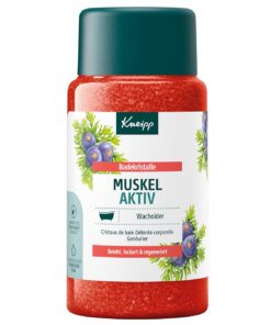 Kneipp Badekristalle Muskel Aktiv - mit wertvollem ätherischen Wacholder-, Rosmarinöl & Arnikaextrakt - wärmend wohltuend zur Muskulatur - 600g