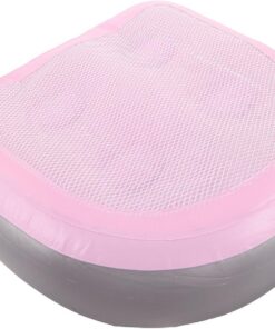 OUNONA Aufblasbares Badewannenkissen mit Saugnapf Wasserdurchlässiges PVC Spa Sitzkissen Massage Sitz für Badewannen und Sprudelbäder Tragbarer Duschsitz für Wellness und Entspannung