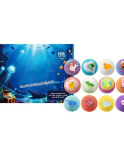 Badekugel | 12 Stück weicher und erfrischender Duftschaum mit Spielzeug, Badekugeln mit Öl | für Geburtstag Spa Dusche Geschenk Mädchen