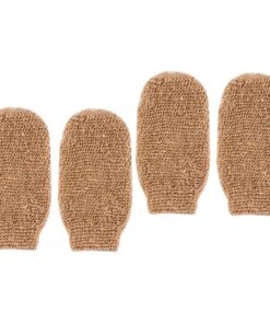 Healvian 4 Stück Duschhandschuhe Fleckenentfernung Schwamm Luffa Rückenschrubber Waschhandschuhe Zum Badezimmerzubehör Natürlich Bad-peeling-handschuh Jute Seife Mann Körper