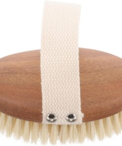 VALICLUD Holzbürste Für Dusche Mit Weichen Borsten Badebürste Für Körperpeeling Ovale Form Für Massageerlebnis