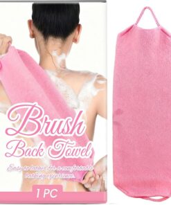 Peeling Handtuch | Badeschwamm Mit Griffen Für Das Rückenpeeling | Dusche Peeling Handtuch für die Körperwäsche | Für Rücken Beine Arme Nacken Reinigung Frauen Männer Kinder Baden Zuhause Wohn