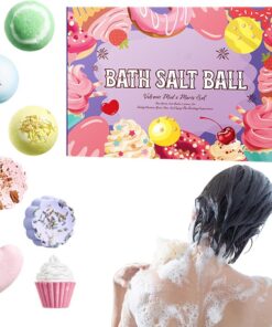Badekugeln Set Feuchtigkeitsspendende, bunte Entspannungs-Pflege für den | 7-Teilige Entspannende Handgemachte Sprudelbadesalzkugeln Geschenk für Damen Mütter Muttertag Geburtstag Valentins