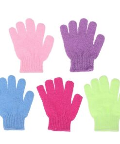 STOBAZA 12er Set Duschhandschuhe Peelinghandschuhe mit 5 Fingern, Körper Peeling und Massage, langlebige, weiche Bad- und Duschhandschuhe für Männer und Frauen, bunte Farben, vielseitig einsetzbar