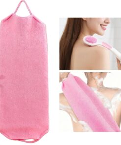Peeling-Handtuch für den Körper | Langer Rücken für das Bad mit Griffen | Dusch- und Toilettenhandtüchern | für die Reinigung von Rücken, Beinen, Armen, Hals, Frauen, Männern, Bad, Haus, Wohnung,