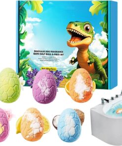 Badebälle für Kinder mit Spielzeug 6-teiliges Dinosaurier-Set für die | Brausebälle Set für , Geburtstag, Ferien, Sommer, Reisen, Zuhause, Bad, WC, Hotel