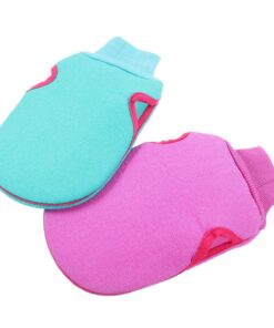 Healvian Duschpeelinghandschuhe 2 Stück für Körper aus Pflanzlicher Seide mit Sanfter Peelingfunktion und Reichhaltigem Schaum für Dusche und Bad