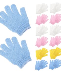 OUNONA 16paare Peelinghandschuhe Aus Nylon Für Körper Und Dusche Badehandschuhe Als Waschhandschuhe Für Damen Und Herren Mit Doppelseitiger Peelingfunktion