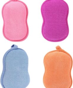 VALICLUD 4 Stück Kinderschwamm Dusch Badeschwamm in Erdnussform aus Synthetischem Material zum Peeling und Schaumbildung für Sanfte Reinigung im Bad
