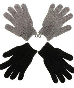 STOBAZA Peelinghandschuhe Badezubehör aus Polyester 2 Paar Sanfte Körperreinigung und Einfach zu Reinigen für Bad und Dusche für Männer und Frauen