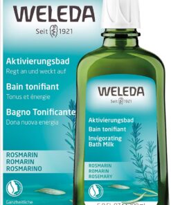 WELEDA Bio Rosmarin Aktivierungsbad, Naturkosmetik Bio Bade Essenz gegen Müdigkeit und zur Durchwärmung und Aufmunterung des Körpers, Badezusatz mit angenehmem Duft (1 x 200 ml)
