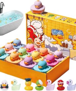 Badebonbons 12 Stück mit süßen Enten | Kinder Duschbälle für lustige Spiele für Mädchen Kinder, Zuhause, Kinderzimmer, Badewanne, Hotel, Baden, Schwimmbad,