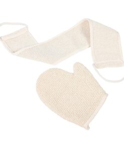 Healvian Sisal Peelinghandschuhe für Körper Beidseitig Rutschhemmend Waschbar für Dusche und Bad