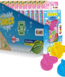 INKEE Peppa Pig Mini Badebomben Kinder - 30 Badekugeln mit Erdbeerduft