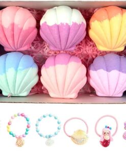 Badeblasen für Erwachsene | mit Reinigungskugel in Form einer verspielten Conch, Schaumstoffkugeln – für Damen, Erwachsene, Kinder, Reisen, Geschenk