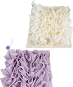 Bad Pouf Seifenhalter Schwamm Luffa Für Glatte Haut Sanft Schäumendes Reinigungstuch Luffa