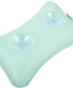 Healvian Entspannendes Badewannenkissen mit 3D-Netz Rutschfestem Saugnapf und Waschbarem Polyesterbezug Unterstützt Kopf und Nacken für Spa und Reise Zufällige Farbe