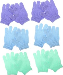 Healvian Peelinghandschuhe und Körperpeeling aus Nylon 12 Stück Wiederverwendbar Geeignet Modernes Design für Sanfte Hautreinigung unter Dusche