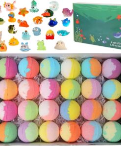 Badekugeln für die Badewanne Duftende Meerestier-Motive Erfrischend | Kinder Badespielzeug Badesalzkugeln für Zuhause Reise Bad Kindergarten Mädchen und Vorschulkinder