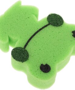 STOBAZA Niedlicher Frosch Sanfte Reinigung für Neugeborene und Babys Badeschwamm Weicher Schwamm aus Schwammmaterial für Körper und Gesicht im Babyschwimmbad