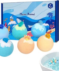 Badebälle Set | 6 Stück Lustige Badebomben mit Spielzeug innen - Spielzeug das im Dunkeln leuchtet in Badebällen | für die heimische Badewanne zum Baden Entspannen Spielen Geburtstag Feiern Urlaub Par