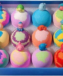 Badebälle für Kids 12 Stück, schäumend, sanft erfrischend | mit Spielzeug im Inneren für Kinder-Badebälle für die ganze , , und Mädchen