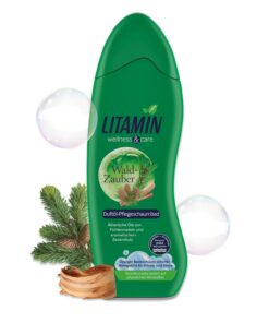 Litamin Schaumbad Waldzauber 750ml – mit ätherischen Ölen von Fichtennadeln & Zedernholz – cremiger Badezusatz für entspannende Wellness-Momente