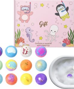 Rainbow Bath Ball - Kids Soothing Cleanser, Effervescent Soak with Soft Foam Feature, Fun Baths, Sensory Fidget, Relaxing Hygiene Accessory for Enhancing Childrens Bath Time Enjoyment Naturally